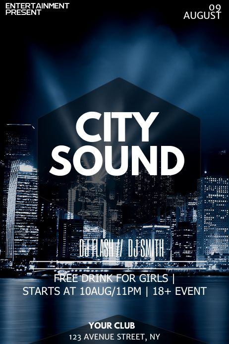 City Party night flyer template Poster