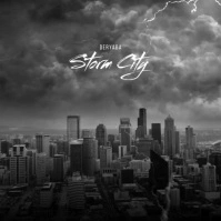 City Storm Clouds Video Album Cover Music Isikwele (1:1) template