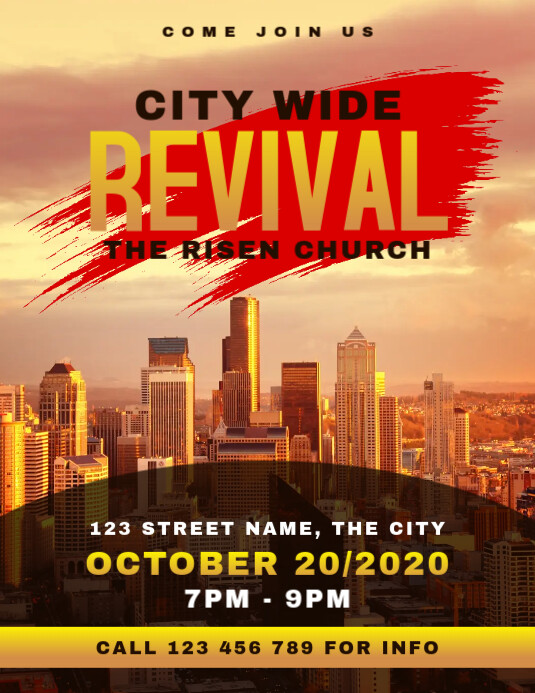 City Wide Revival Church Flyer Template PosterMyWall