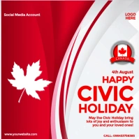 Civic Holiday Canada Instagram-opslag template