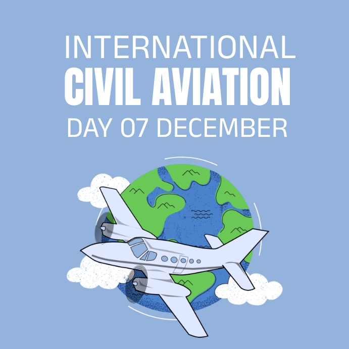 Civil Aviation Day Instagram Post. Template | PosterMyWall