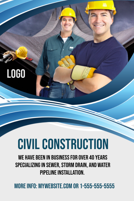 Civil Construction Template Poster