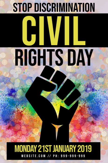 Poster civil rights freedom template wishes right greeting collection Copy of Civil Rights Day Poster | PosterMyWall