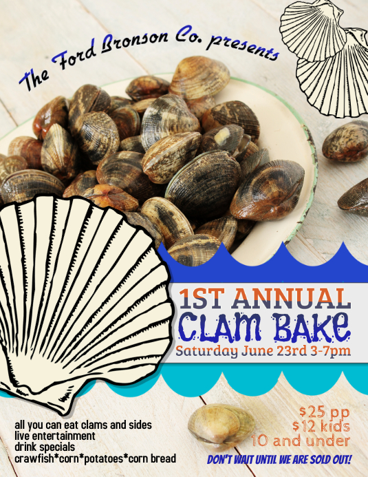 Clam Bake Crab Boil Flyer Template Postermywall
