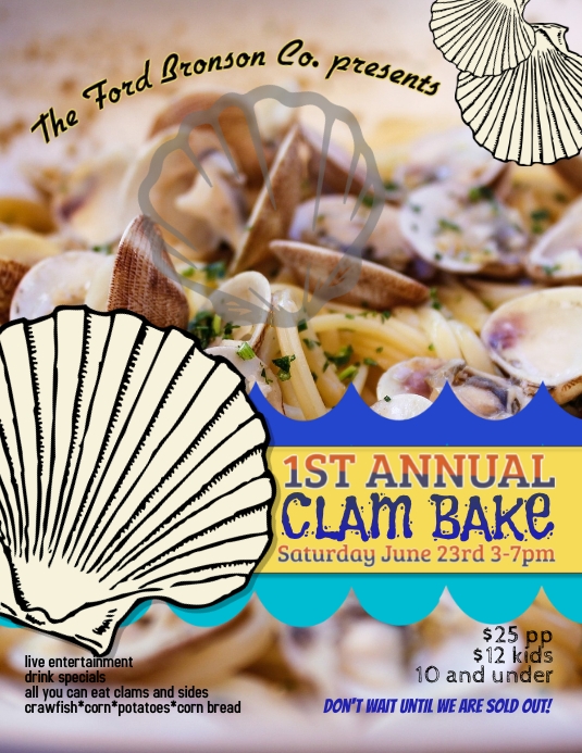 Clam Bake Crab Boil Flyer Template Postermywall