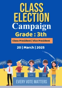 Class election campaign A4 template