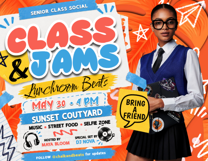 Previews Class Senior Class Social Event Template | PosterMyWall