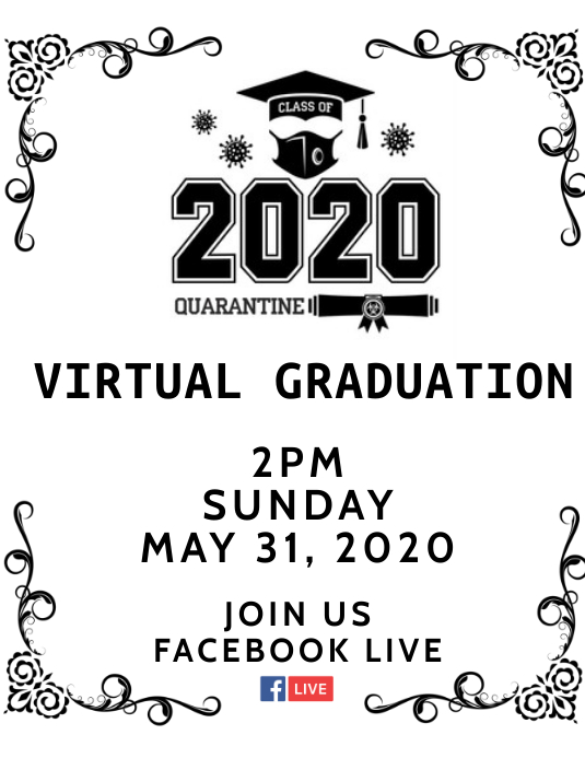 Class Of 2020 Virtual Graduation Ceremony Template Postermywall Class Of 2020 Virtual Graduation Ceremony Template Postermywall