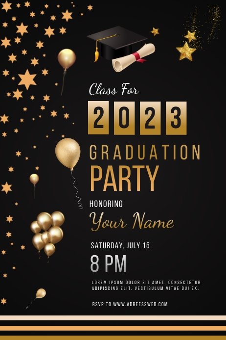 Copy of Class of 2023 Graduation party | PosterMyWall