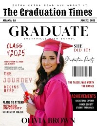 Class of 2025 Graduation Magazine Cover Folder (US Letter) template