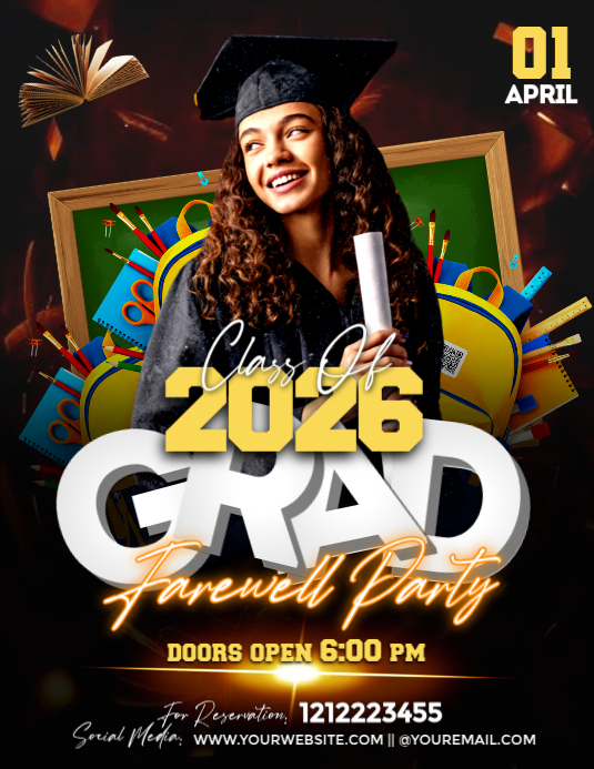Class Of 2026 Graduation Farewell Party Template | PosterMyWall