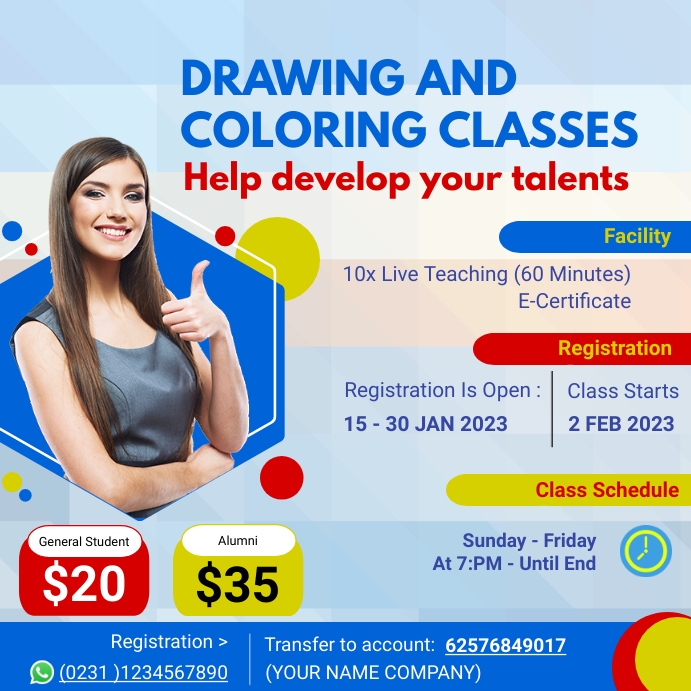 Class Online Service Template Instagram Post