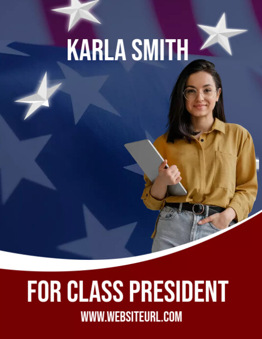 Class President Campaign ใบปลิว (US Letter) template