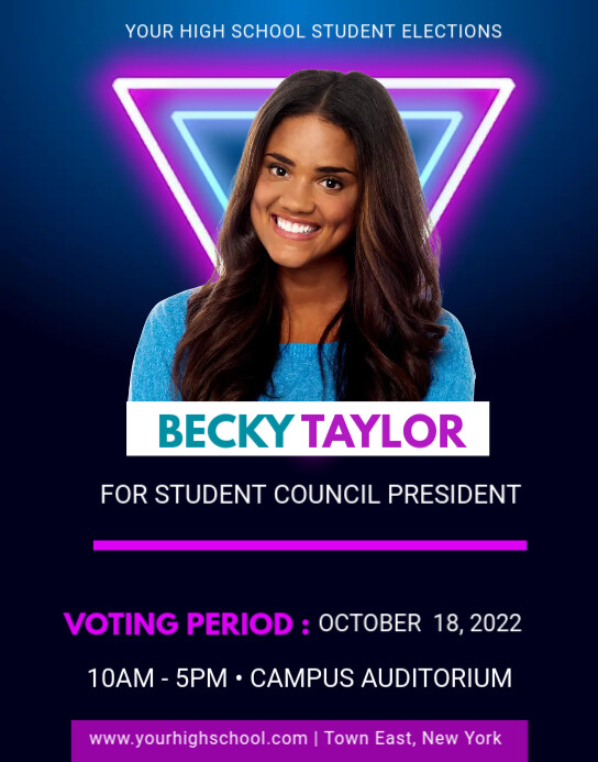 class president election flyer Template PosterMyWall