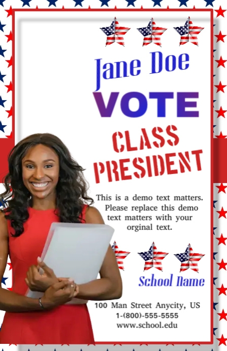 Class President Template PosterMyWall