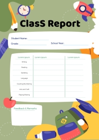 Class Report Template | PosterMyWall