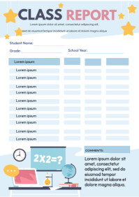 Class Report Card Template | PosterMyWall