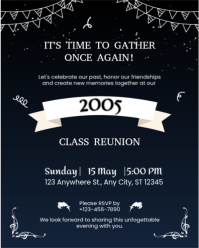 สีดำ Class Reunion Instagram Portrait Template