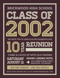 Class Reunion Flyer Volante (Carta US) template
