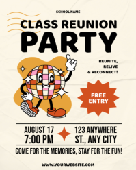 Yellow Class Reunion Party Instagram Portrait Template
