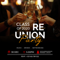 Class reunion party Instagram Post template