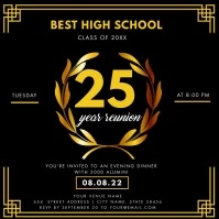 class reunion party invitation Instagram Post template