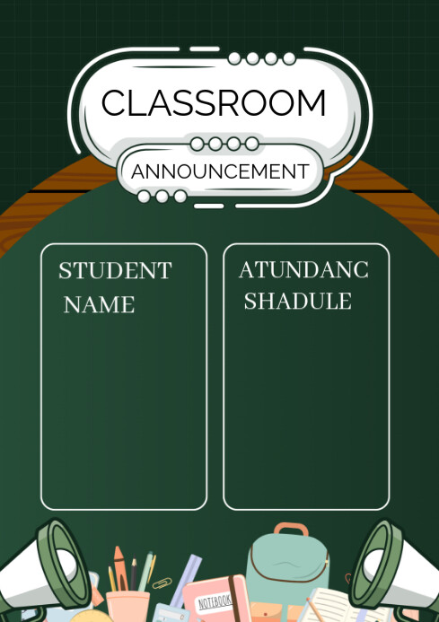 Copy of Class room announcement | PosterMyWall