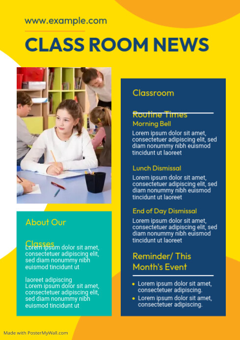 Previews Class Plantilla de Class Room Newsletter Template | PosterMyWall