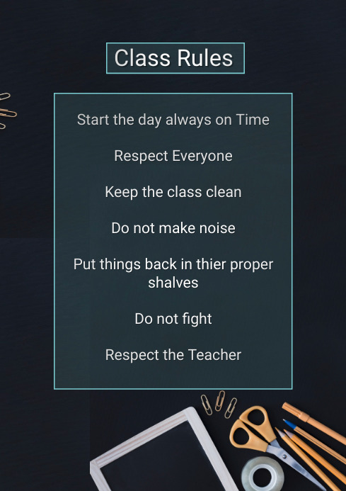 Class rules 2 Template | PosterMyWall