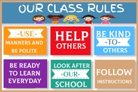 Class rules Poster template