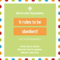 Class Rules Square Image for Social Media Post Instagram template