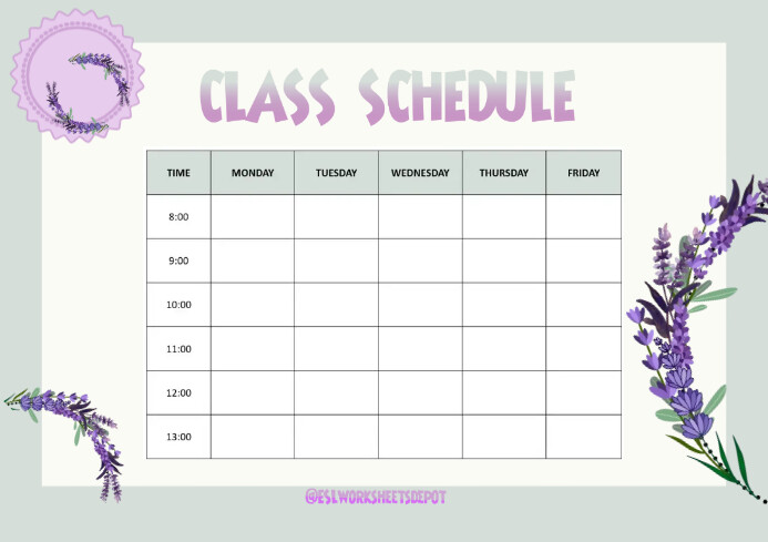 class schedule Template | PosterMyWall