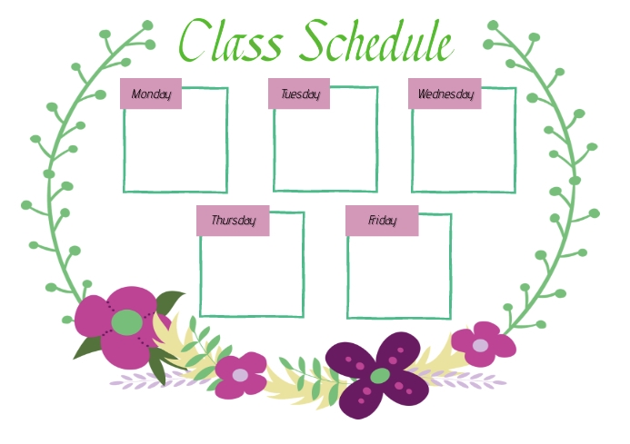 class schedule Template | PosterMyWall