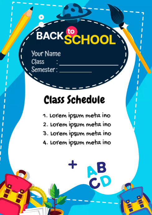 Class Schedule Template | PosterMyWall