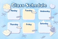 class schedule template, Poster