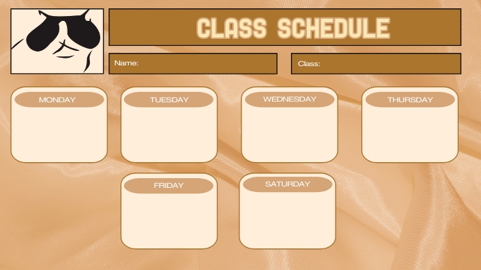 Class Schedule Template | PosterMyWall