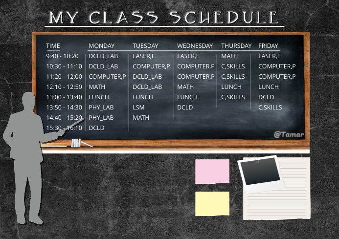 Class Timetable Template | PosterMyWall
