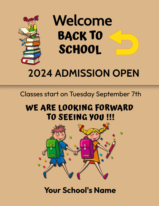 classes start Flyer (US Letter) template