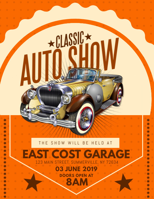 Klassischen Auto Show Flyer Vorlage Postermywall