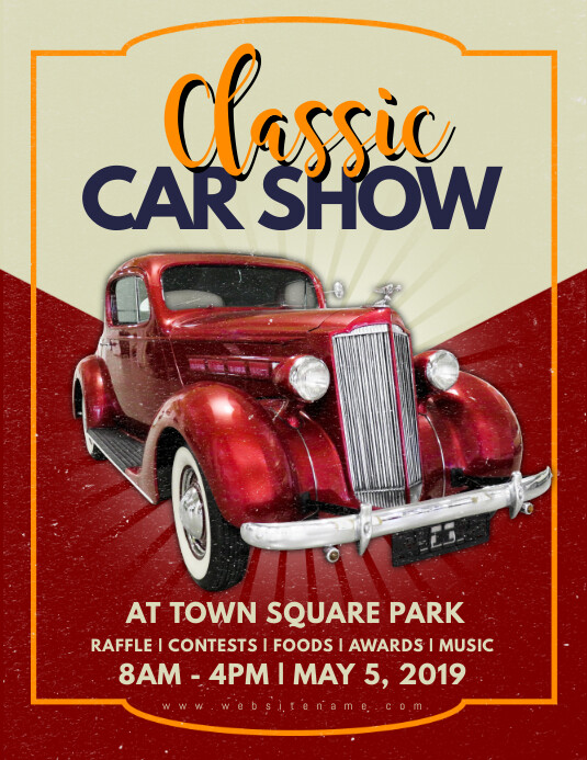 Classic Car Show Flyer Template PosterMyWall