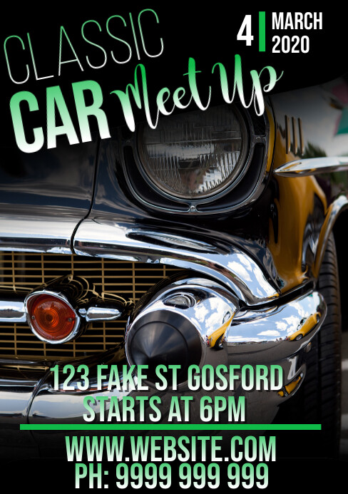 classic car meet up Template | PosterMyWall