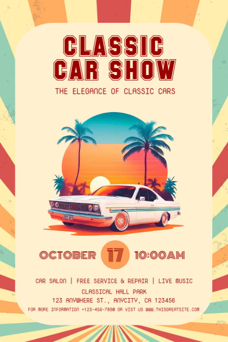 Classic Car Show Event Template | PosterMyWall