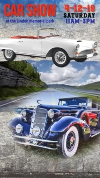 classic car show flyer video template Digital Display (9:16)