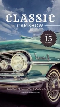 Classic Car Show Video Ad Social Media template