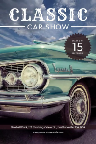 Vintage Classic Car Show Event Video Poster Flyer template