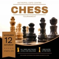 Classic Chess Tournament Square Video Kvadrat (1:1) template