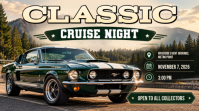 Black Classic Car Show ตัวอย่างภาพบน YouTube Template