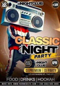 Classic Night party A4 template