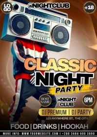 Classic Night party A4 template