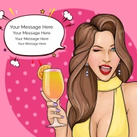 Classic Restaurant Cafe Bar Drinks Summer Ad Discount Offer Instagram-Beitrag template